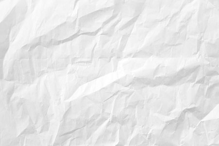 White crumpled paper texture background for design with copy space for text.の写真素材