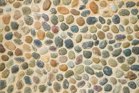 Stone wall texture background, stone wall pattern background, stone wall backgroundの写真素材