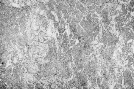 Black and white marble texture background. Floor surface with cracks and scratches.の写真素材