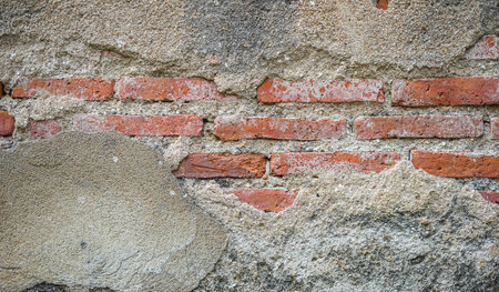 Old brick wall texture background. Brick wall background. Brick wall textureの写真素材