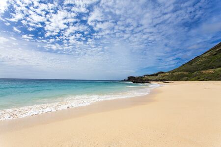 Golden sand of Sandy beach, O'ahu, Hawaii