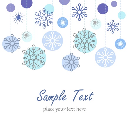 Winter background with snowflakesのイラスト素材