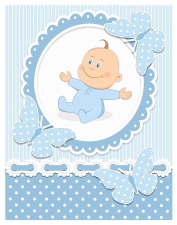 Smiling baby boyのイラスト素材