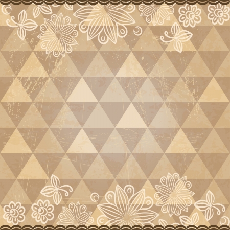 Vintage mosaic patternのイラスト素材