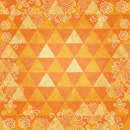 Floral mosaic backgroundのイラスト素材