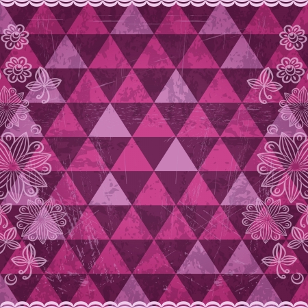 Vintage background with mosaic patternのイラスト素材