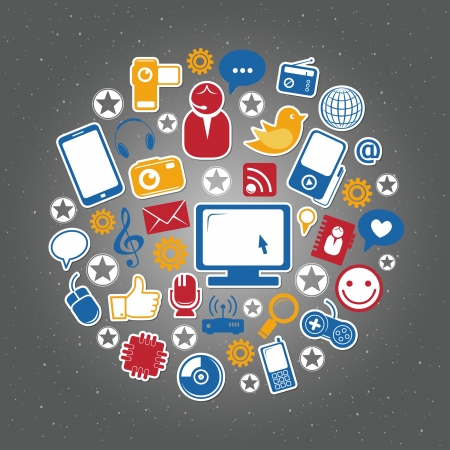 Social network iconsのイラスト素材