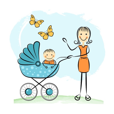 Mother and babyのイラスト素材