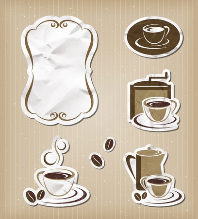 Coffee menu vintage setのイラスト素材