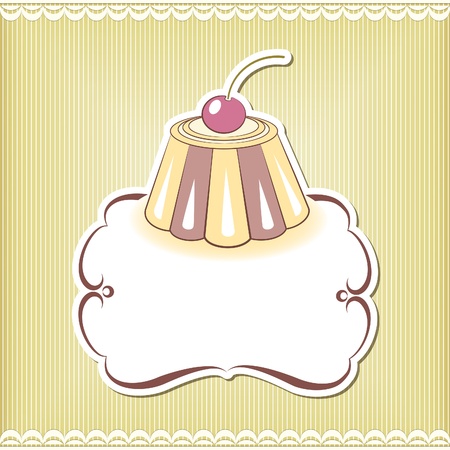 Cute cupcake borderのイラスト素材