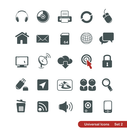 Universal icons setのイラスト素材