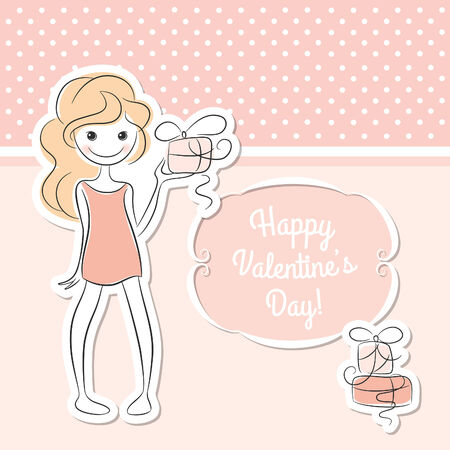 Valentines day greeting cardのイラスト素材