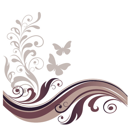 Floral graphic design cardのイラスト素材