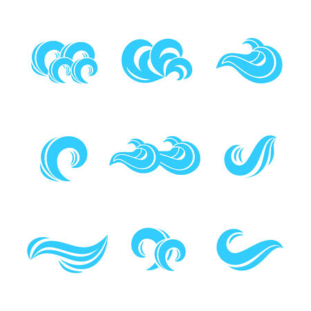Wave icons setのイラスト素材
