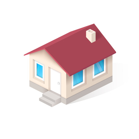 House isometric vector iconのイラスト素材
