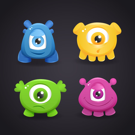Cartoon cute monstersのイラスト素材