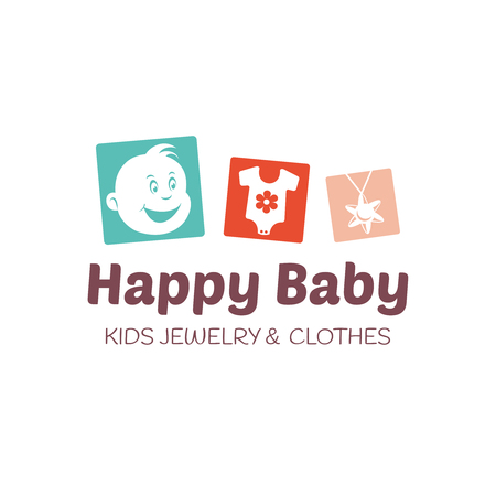 Baby shop logo template vectorのイラスト素材