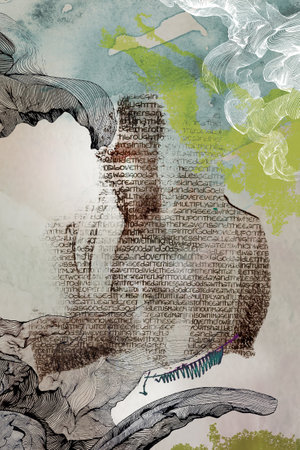 Human state of mind
Digital mix of various works from my Line and Typography Art made with water color, color pencil or markers and letters, with additional digital interventionの写真素材