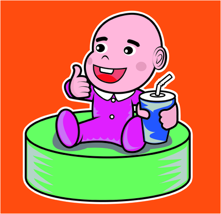 Baby smile on top.のイラスト素材