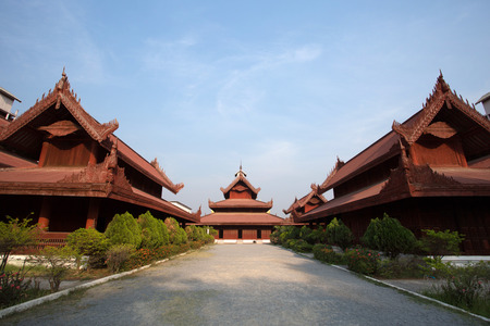 Mandalay Palace at Mandalay, Myanmarの写真素材