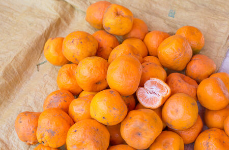 group of orange for sale at market