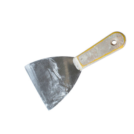 old wall scraper isolated on white background