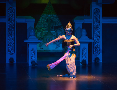 YOGYAKARTA INDONESIA-MARCH 24:Ramayana ballet performs at Purawisata on March 24, 2015 in Yogyakarta Indonesiaのeditorial素材