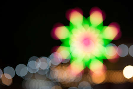 colorful bokeh background look like flowerの写真素材