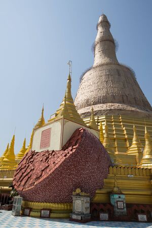 Famous Pagoda in Bago, Myanmar (Shwemawdaw Paya) One of the 5 greatest holy places in Myanmar.の写真素材