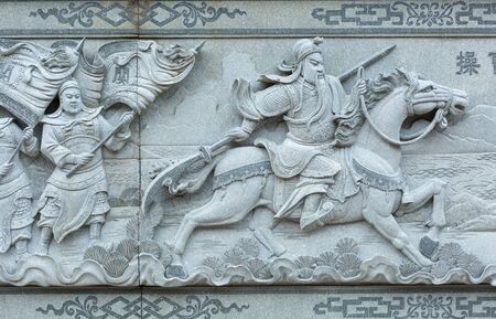 Details of Wenwu Temple sits on the flank of the mountain above the northern shore of Sun Moon Lake at Yuchi Township, Nantou, Taiwanのeditorial素材
