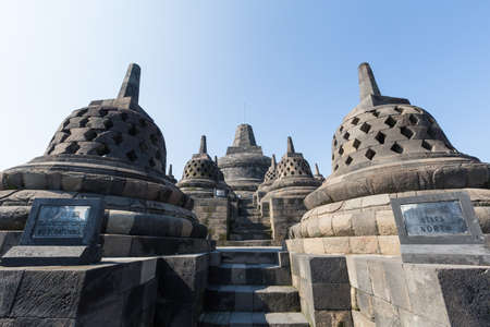 JAVA INDONESIA - MARCH 23:Borobudur Temple on March 23, 2015 at Central Java, Indonesiaのeditorial素材