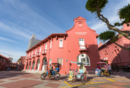 MALACCA MALAYSIA-JUNE 23:Dutch Square in the historic center of Malacca on June 23, 2016 at Malacca Malaysiaのeditorial素材
