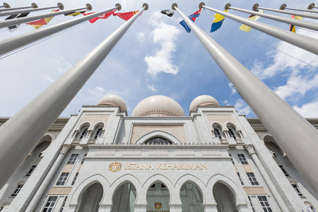 PUTRAJAYA MALAYSIA-JUNE 25:Istana Kehakiman or Palace of Justice on June 25, 2016 at Putrajaya Malaysiaのeditorial素材