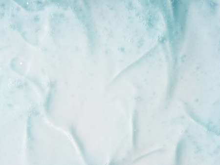 Gel serum face cleanser lotion textured pastel turquoise beauty background