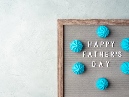 Happy fathers day greeting card with letter board textの写真素材