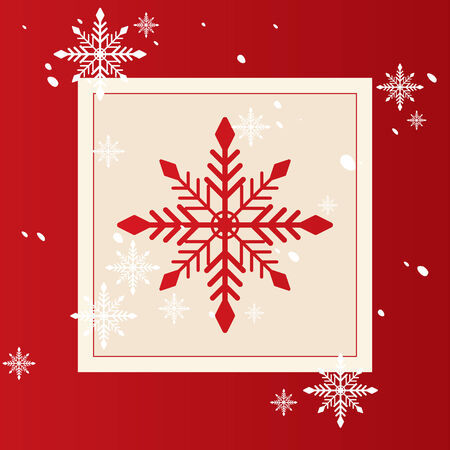 Christmas greeting card with snowflakeのイラスト素材