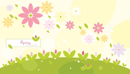 Abstract spring background (flowers, meadow)のイラスト素材
