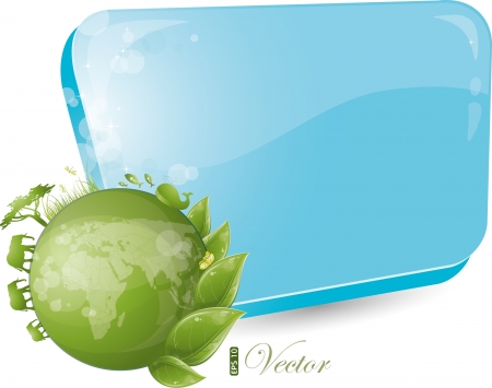 Blue form with round nature design, eps-10のイラスト素材