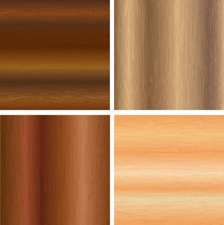 Set of wood texture, vector illustrationのイラスト素材