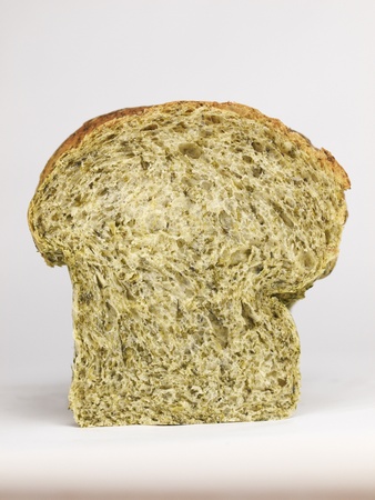 cut spinach bread front viewの写真素材