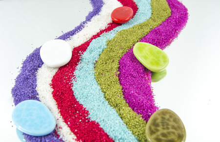 Sand and various colorsの写真素材