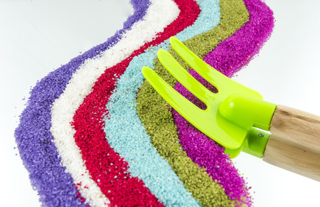 Sand and various colorsの写真素材