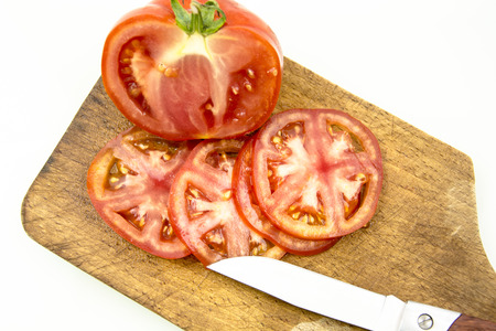 Slice of tomato in summerの写真素材
