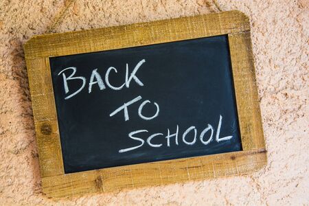 slate table back to schoolの写真素材