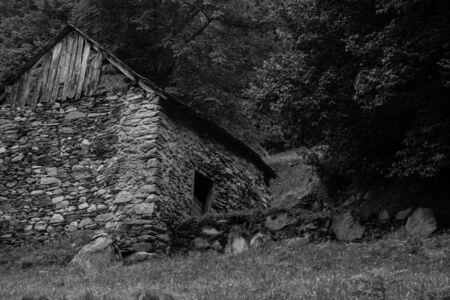 old mountain house pictures in France , Pyreneesの写真素材