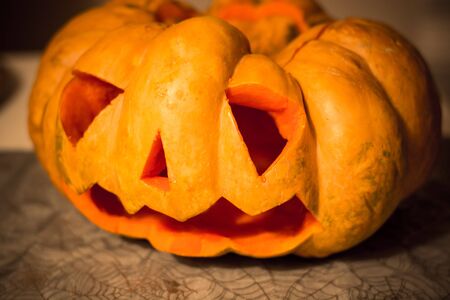 photo of a pumpkin for halloween themeの写真素材