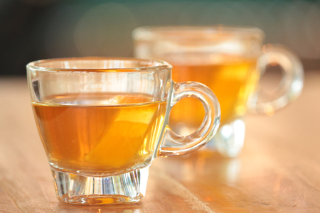 Couple cup of hot tea.の写真素材