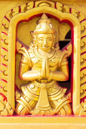 Budha image in the temple.の写真素材