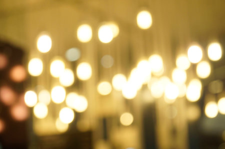 decorating yellow light bulbの写真素材