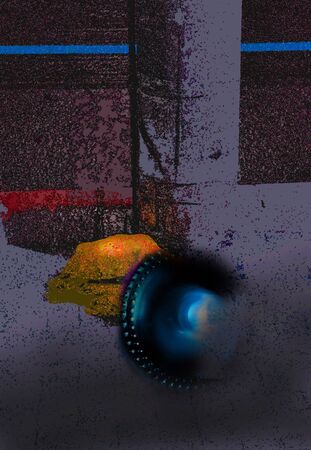 Blue  flash.の写真素材